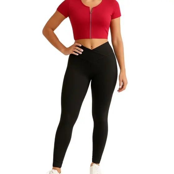 1 CALÇAS LEGGING CÓS CRUZADO