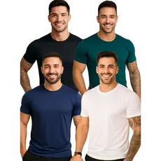 Kit 25 Camisetas Masculinas Dry Fit Moda Esportiva Casual Exercícios Academia Treino Esportes