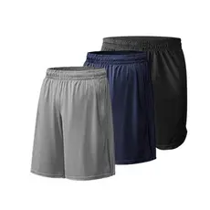 Kit 3 Bermuda Masculina Esportivo Básica Casual Fit Academia Treino Esportes Atividade Física