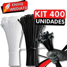 KIT Jogo 400 Enforca Gato Abraçadeira de Nylon Braçadeira Cintas Plásticas Super Resistente Presilha para Fios