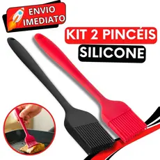 KIT 2 Pincel de Silicone Resistente Antiaderente Para Casa Cozinha Restaurante Buffet Bolo Confeitaria Oleo Carne Massa