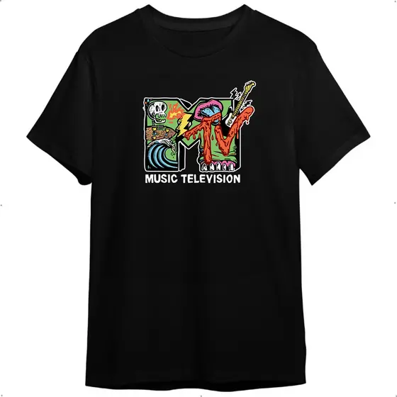 Camiseta Básica Camisa MTV Musica Lançamento 2025 Envio Imediato Blusa 100% Algodão