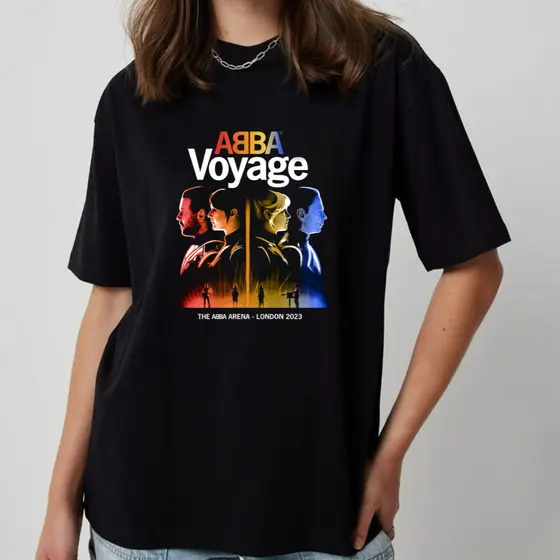 Camiseta Abba Voyage Tour Oversized Stylish Rock Algodão