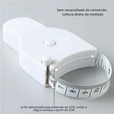 Fita Métrica Corporal Retrátil 150cm Trena Fitness Antropométrica Medidas Cintura Academia