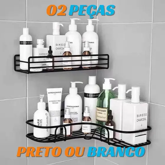 Suporte Prateleira De Canto Para Banheiro / Cozinha