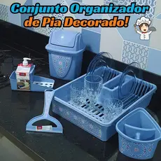Conjunto de Organização de Pia Completo Linha Decora