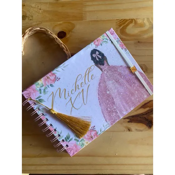 CADERNO DE MENSAGENS COM CAPA PERSONALIZADA PARA QUALQUER EVENTO