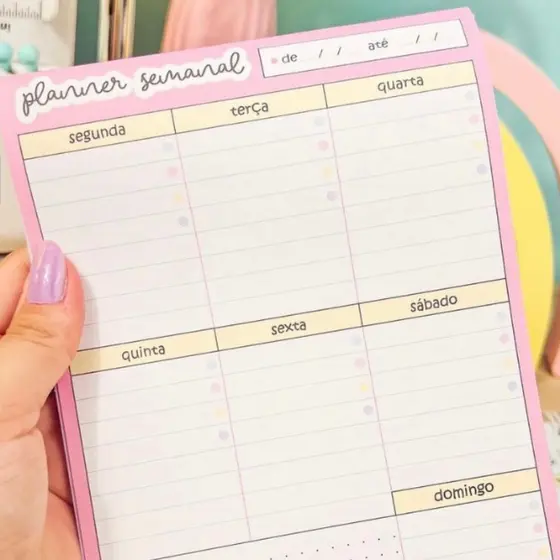 BLOCO PLANNER SEMANAL