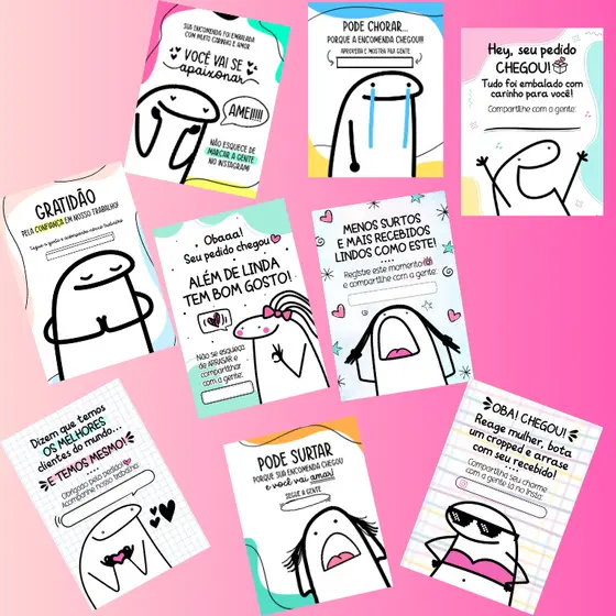 CARTÕES DE AGRADECIMENTO EDIÇÃO FLORKS