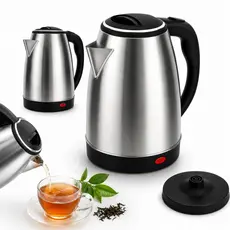 Chaleira Elétrica 1,8 Litros Térmica Inox Bule Com Tampa Ideal para Agua, Chá, Café e Chimarrão Com Base Giratória