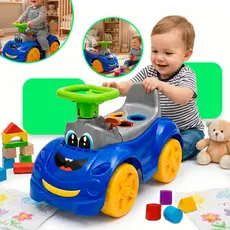 Totoka Triciclo Infantil Bebe Motoca Totokinha Sport Com Peças Geométricas Azul Menino