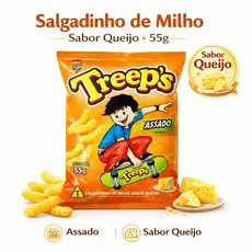 Kit Salgadinhos 10 Unidades Salgadinhos Biscoitos Treeps 35g