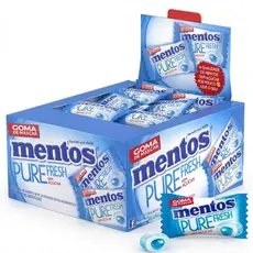 Chiclete Mentos Monopeça Pure Fresh Mint com 60 Unidades