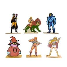 Kit Display de Mesa 6 Peças Para Festa He-Man em MDF