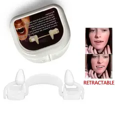 Decoração de Festa de Halloween, Dentes Falsos de Vampiro, Brinquedo de Cosplay, Silicone Macio Retrátil para Lobisomem,