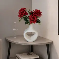 Vaso Decorativo Em Gesso Cru Para Arranjos DECORAÇÃO Casa Sala  Vaso CORAÇÃO