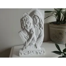 Sagrada Família 17cm em Gesso Cru quadro sagrada familia en gesso Cru