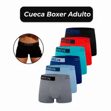Kit 6/4 Cuecas Boxer Microfibra Adulto Premium