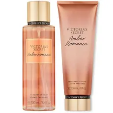 Kit Amber Body Splash + Hidratante Feminino Inspirado Cheiro Doce Amadeirado Fixação Alta Duração
