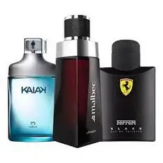 Kit 3 Perfumes Masculinos 100ml Inspirados Malbec Ferrari Kaiak Fixação Alta Marcante Envio Imediato