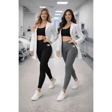 Legging Feminina Premium Cintura Alta com Bolso Zero Transparência Academia Trabalho Conforto