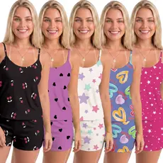 Kit Conjuntos Pijama Baby Doll Short Doll Estampado Sem Bojo Original Conjunto Pijama Exclusivo