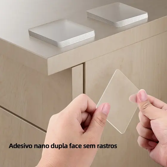 120 Pcs Fita Adesiva Dupla Face Forte e Removível para Montagem em Paredes de Madeira