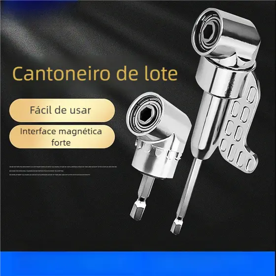 Adaptador Angular Curto ou Longo Para Parafusadeira e Furadeira