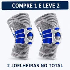 【kit 2】Joelheira de Compressão com Suporte de Molas, Amortecimento de Silicone para Corrida e Academia