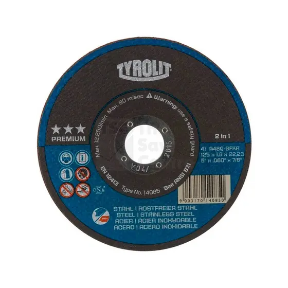 Disco De Corte 4.1/2" Premium 115 X 1,0 X 22,23 Tyrolit 773268/34332791