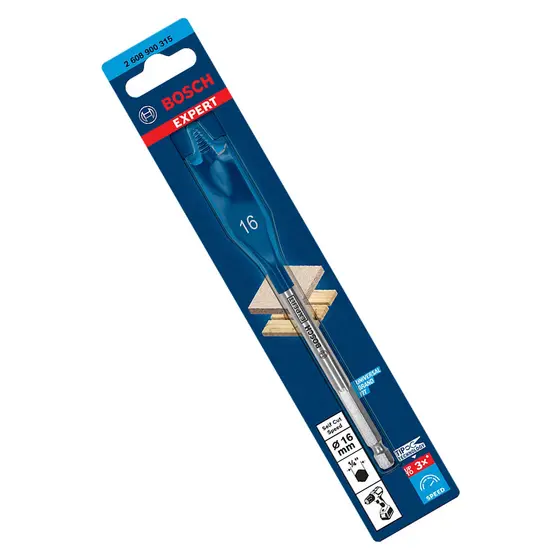 Broca Chata 16mm x 152mm para Madeira Bosch EXPERT Self Cut Speed