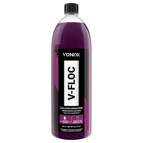 Shampoo Lava Autos Super Concentrado V-FLOC 1.5 Litros Vonixx
