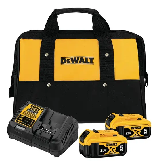 Carregador de Bateria com 2 Baterias 20V MAX XR 5Ah Dewalt DCB205C2K-BR (Bivolt)