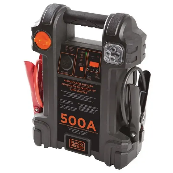 Auxiliar de Partida 500A 12V 500A com Luz de Emergência Black & Decker JS500S-BR (Bivolt)