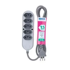 Extensao 1,5mts 5 Tomadas 2PT 10A250V Tramontina - 57504029