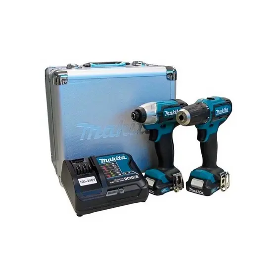 Kit Parafusadeira E Furadeira Bateria 12v Cxt Makita Clx224sax (Df333d+Td110d)