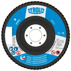 Disco Flap 4.12" Grão 40 Basic Conico Fibra Tyrolit 27388434318364