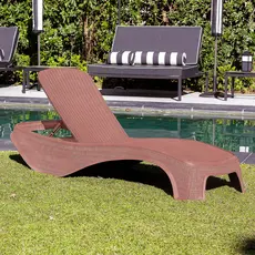 Espreguiçadeira Dubai Premium Rattan Reclinável Praia, Piscina e Jardim Suporta 200kg