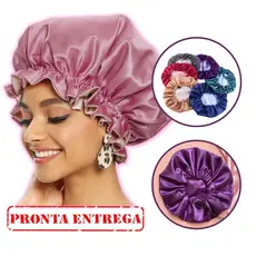 Touca de Cetim Antifrizz com Elastico - Ideal para Day After