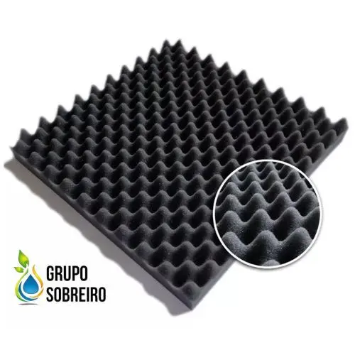 Espuma Acústica Anti Chamas 50 x 50 x 2cm Perfilada 05 Placas