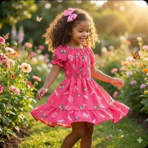 Vestido Infantil Verão Menina Ciganinha verão fresquinho confortável não amassa