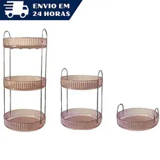 Bandeja Multiuso Organizadora Decorativa Lavabo Perfumes Maquiagem Cosmeticos