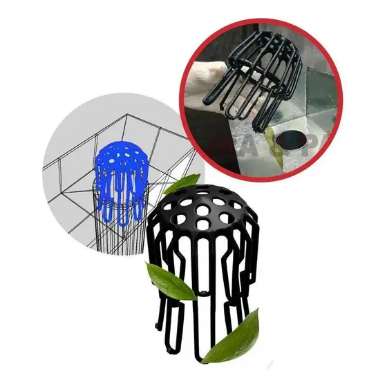 Ralo Abacaxi Anti Folhas 50mm À 100mm Para Calhas Grelha Flexível