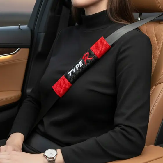 Capa Protetor para Cinto de Carro Universal Respirável Flexível em Poliéster Bordado
