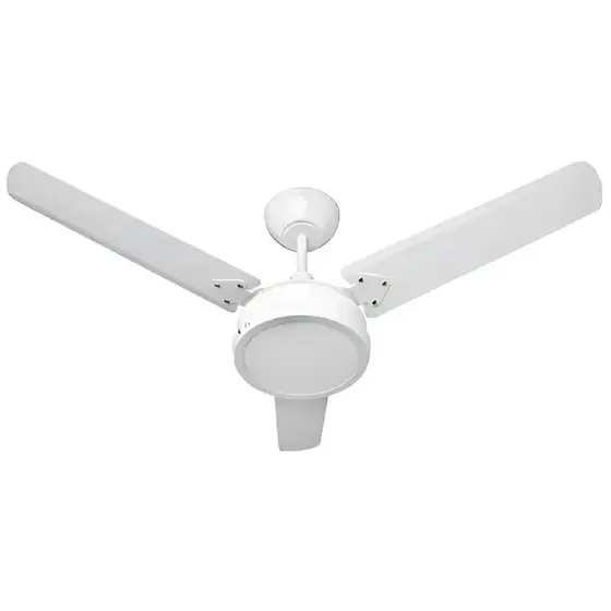Ventilador De Teto Led Ametista Tron 130w 3 Pás Clm New Branco Preto San Silencioso Casa Apartamento