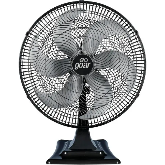 Ventilador De Mesa Oscilante Turbo 50cm Goar VT50MC 6 Pás 3 Velocidade 126w Preto Potente Silencioso