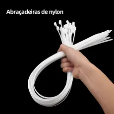 10cm/15cm/20cm/25cm/30cm Kit 100/200/300 Abraçadeira de Nylon Enforca Gato Braçadeira Cintas Plásticas