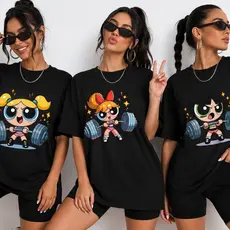 Camiseta Feminina Preta 100% Algodão Academia Docinho Florzinha Lindinha Look Treino Confortável