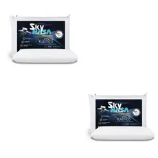 Kit 2 Travesseiros Sky Nasa Macio Espuma de Memória Confortável e Durável Nap Hipoalergênico Macio