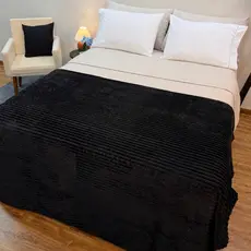 Cobertor Casal Manta Canelado 200 x 180 Cm Microfibra